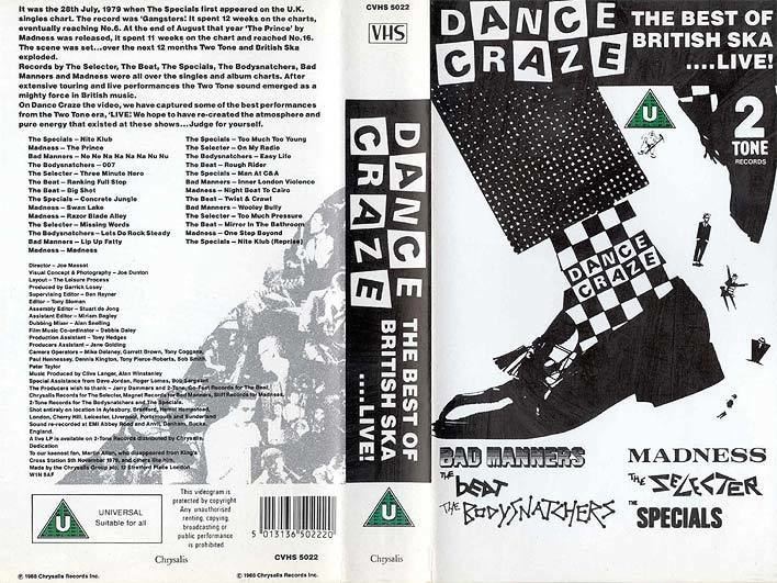 Dance Craze 2 Tone Records Dance Craze CVHS 5022