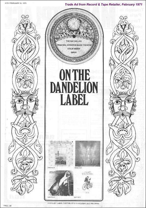 Dandelion Records wwwtrevormidgleycomDandelionAdjpg