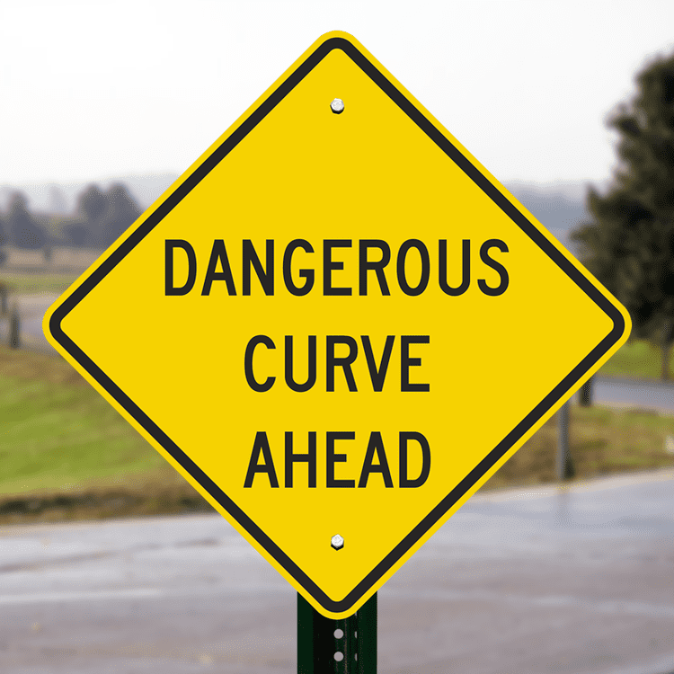 Dangerous Curve Ahead Dangerous Curve Ahead Sign SKU K6513