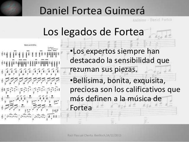 Daniel Fortea Daniel Fortea Guimer una vida dedicada a la guitarra