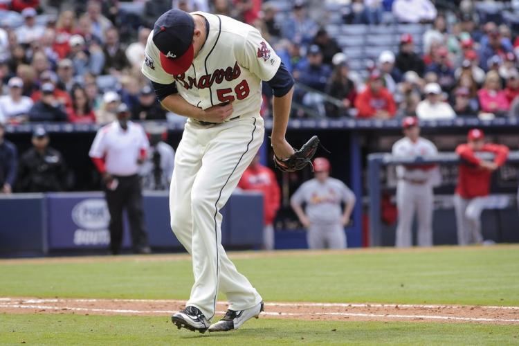Daniel Winkler (baseball) Braves pitcher Dan Winkler breaks elbow midpitch NY Daily News