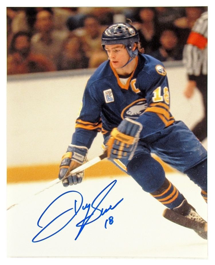 Danny Gare Danny Gare Autographed Buffalo Sabres Olympic Patch 8x10