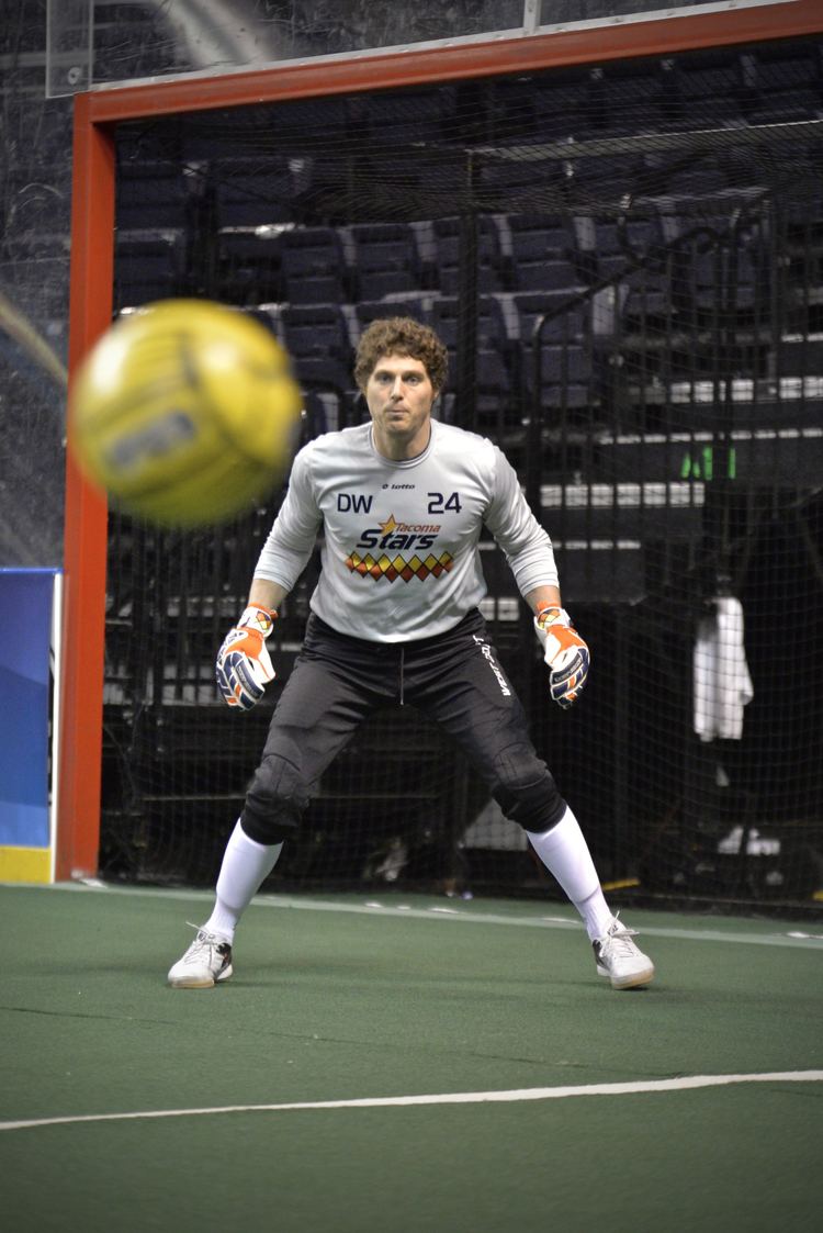 Danny Waltman Tacoma Stars Goalkeeper Danny Waltman Prepares to Handle a Shot
