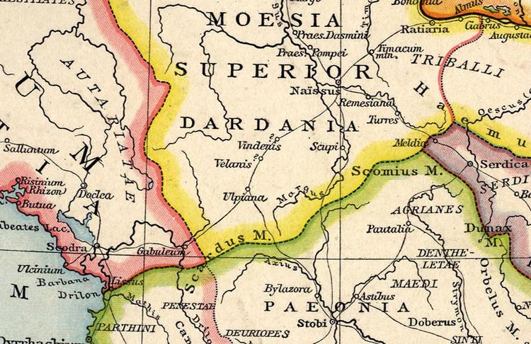 Dardania (Roman province) FileRoman Dardania detail Droysens Historical Atlas 1886jpg