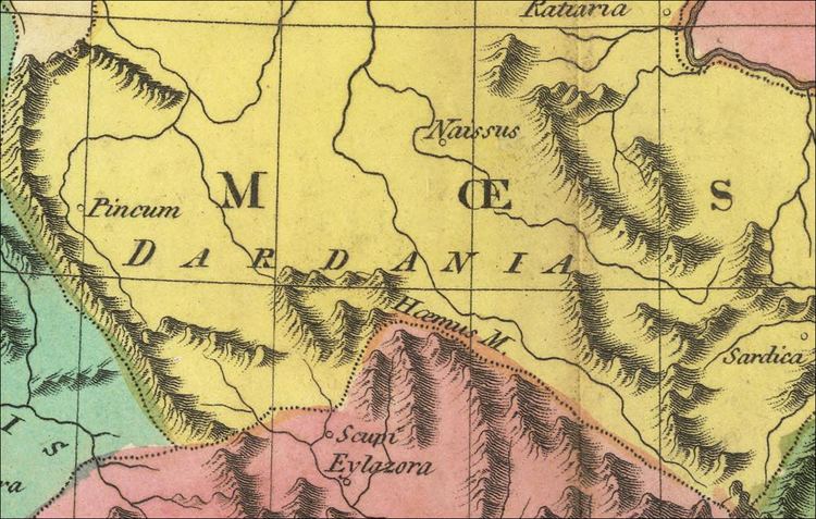 Dardania (Roman province) FileRoman Dardania part of Moesia Superior part of old map made
