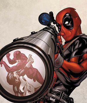 Daredevil (Marvel Comics character) Marvel Comics character Deadpool Sniper shot at Daredevil and