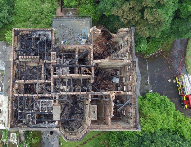 Daresbury Hall Daresbury Hall drone footage reveals shocking scale of fire damage