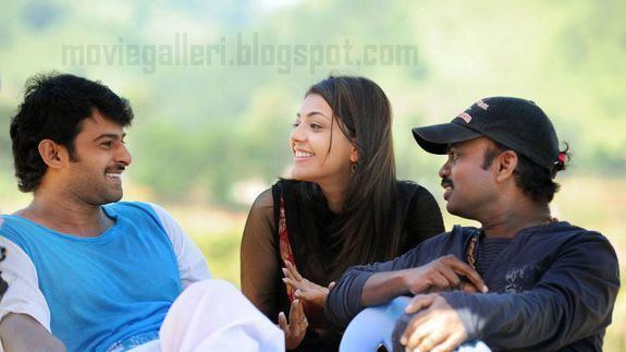 Darling (2010 film) Starring Prabhas & Kajal with an unknown person talking to each other