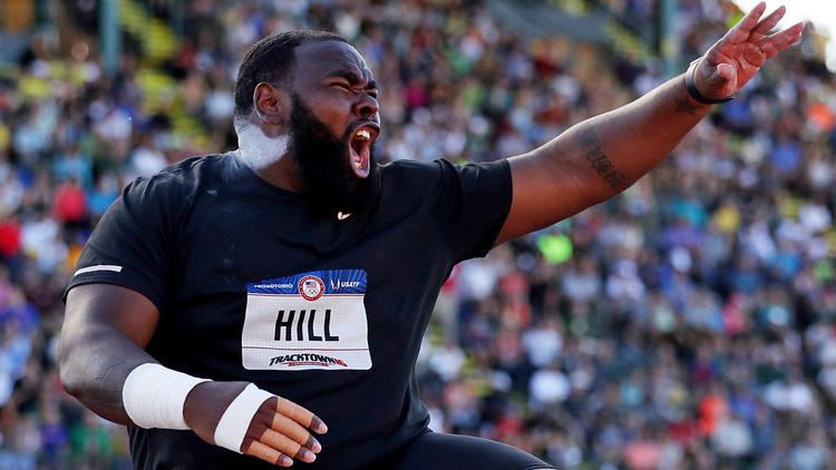 Darrell Hill (athlete) Darrell Hill Prepares for Shot Put in Rio After Passenger Helps Dad