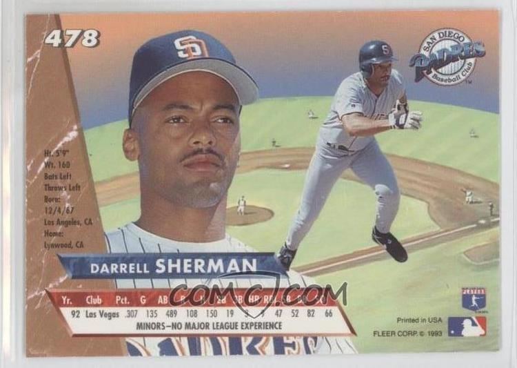 Darrell Sherman 1993 Fleer Ultra Base 478 Darrell Sherman COMC Card Marketplace