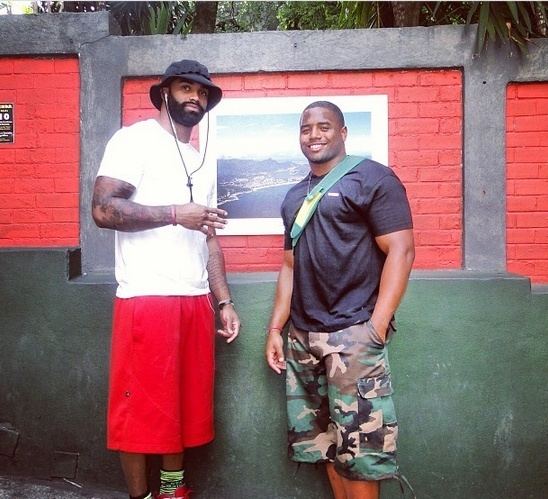 Darrell Young TE Niles Paul and FB Darrel Young in Brazil Darrell