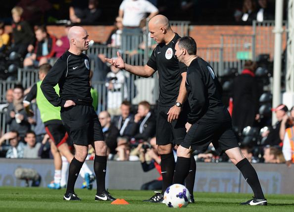 Darren Cann (referee) Howard Webb and Darren Cann Photos Fulham v Newcastle