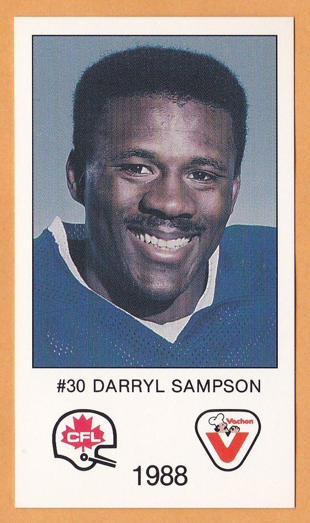 Darryl Sampson Darryl Sampson CFL card 1988 Vachon Winnipeg Blue Bombers York Lions