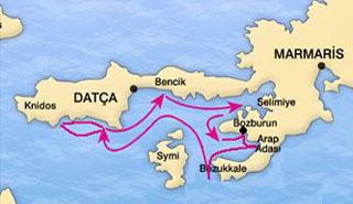 Datça Peninsula Blue Voyages Marmaris Gulet boat cabin charters