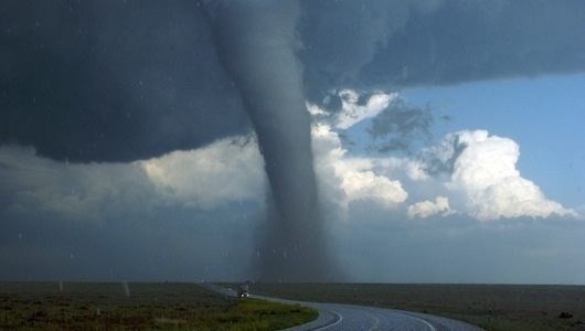 tornado in the road