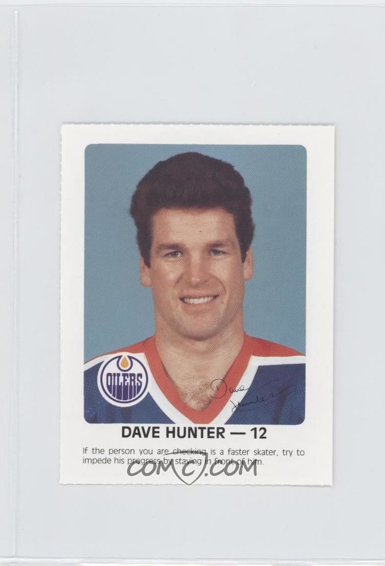 Dave Hunter 198485 Red Rooster Edmonton Oilers Grocery Store Issue Base