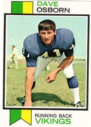 Dave Osborn MINNESOTA VIKINGS Dave Osborn 176 TOPPS 1973 NFL