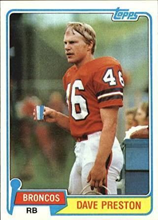 Dave Preston (American football) Amazoncom 1981 Topps Football Rookie Card 52 Dave Preston Near