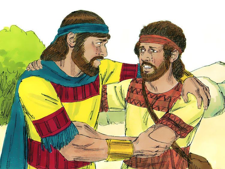 David and Jonathan Free Bible images Jonathan and David promise loyalty and friendship