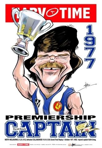 David Dench 1977 Premiership Captains Print David Dench Kangaroos HarvTime