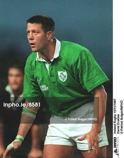 David Erskine (rugby player) Ireland Rugby 15111997 David Erskine Patrick B 8581 Inpho