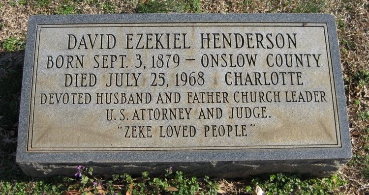 David Ezekiel Henderson Judge David Ezekiel Henderson 1879 1968 Find A Grave Memorial