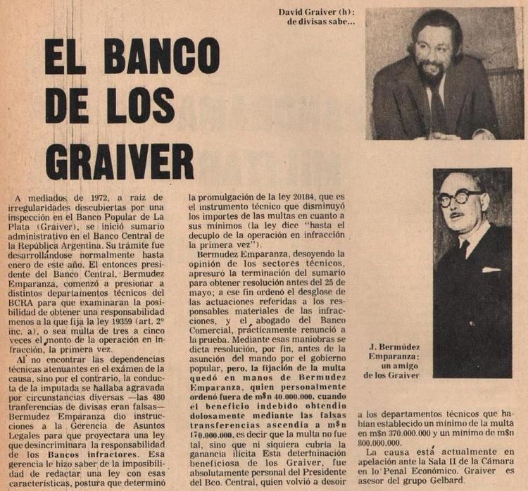 David Graiver Que deca Militancia Peronista de David Graiver en 1973