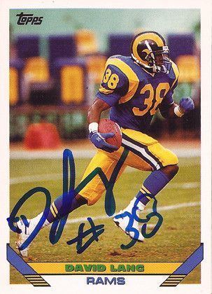 David Lang (American football) David Lang Autographed Signed Los Angeles Rams Football Card Comes