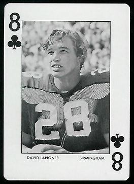 David Langner David Langner 1972 Auburn Playing Cards 8C Vintage Football