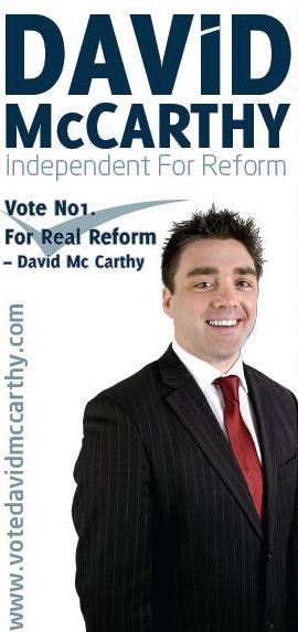 David McCarthy (politician) david mccarthy Irish Election Literature