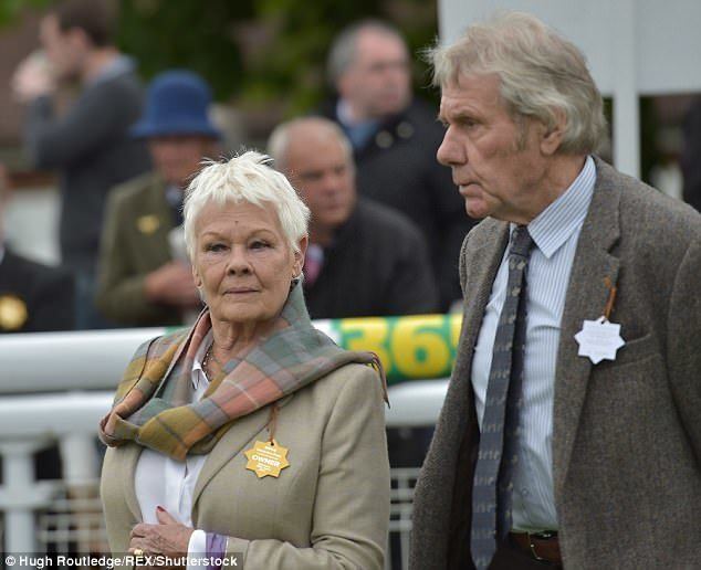 David Mills (lawyer) Judi Dench is elegant at Sandown races with David Mills Daily Mail