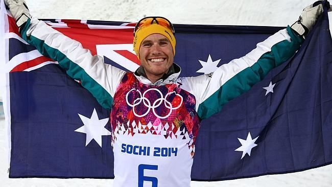 David Morris (skier) Silver medallist David Morris ski jumps for joy Herald Sun