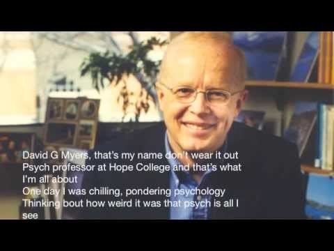 David Myers (academic) Rap of Psychology David G Myers YouTube