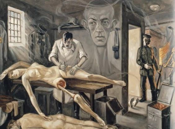 David Olere art depicting dissections of the dead in the Birkenau