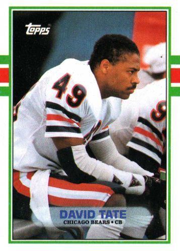 David Tate (American football) CHICAGO BEARS David Tate 67 TOPPS 1989 NFL American Football