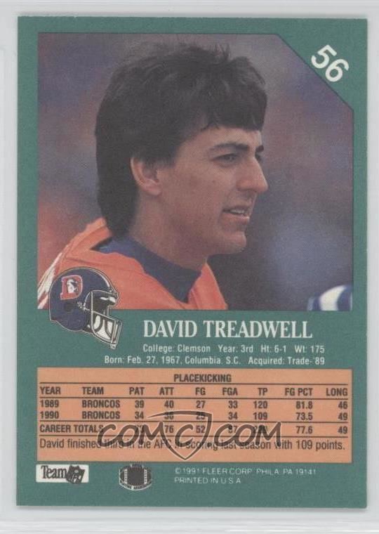 David Treadwell 1991 Fleer 56 David Treadwell COMC Card Marketplace