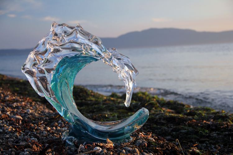 David Wight (cricketer) David Wight Glass Art Glass Wave Sculptures Home