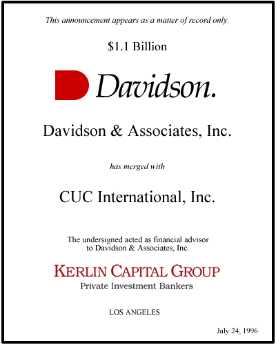 Davidson & Associates wwwkerlincapitalcomimgsWSJ073096gif