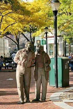 Davis Square statues httpsuploadwikimediaorgwikipediaenthumbd