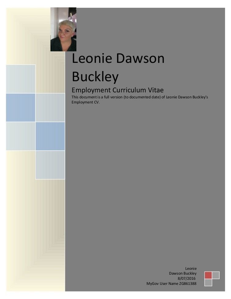 Dawson Buckley Leonie Dawson Buckley Resume 2016