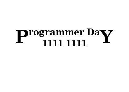 A caption saying "Programmer Day llll llll" on a white background