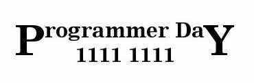 A caption saying "Programmer Day llll llll" on a white background