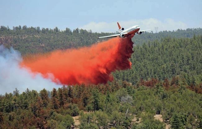 DC-10 Air Tanker DC10 air tanker delivers 373600 gallons of retardant Wildfire Today