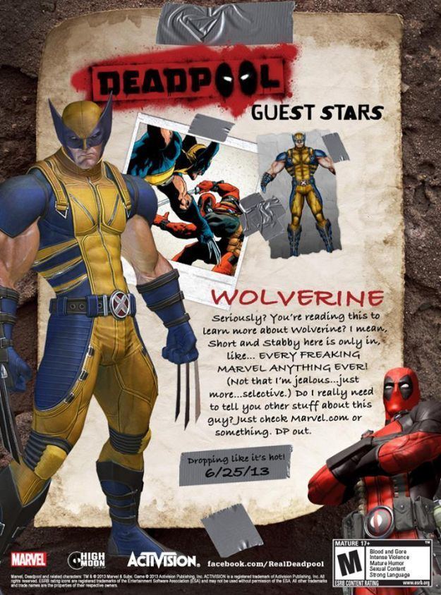 Deadpool (video game) Wolverine Confirmed to Appear in Deadpool Video Game ComingSoonnet