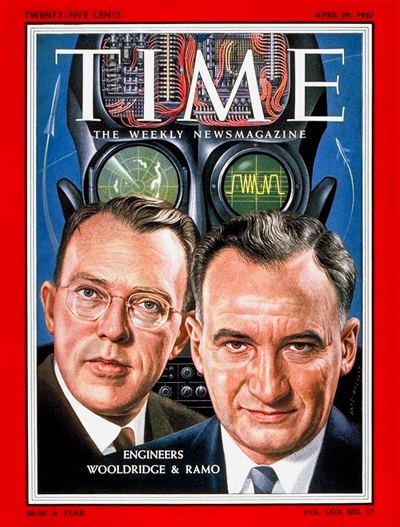 Dean Wooldridge TIME Magazine Cover Simon Ramo Dean Wooldridge Apr 29 1957