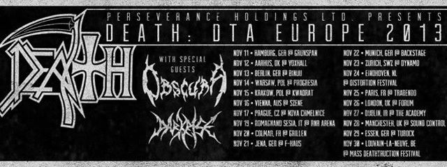 Death (metal band) Death DTA amp Obscura London Forum 261113 Ave Noctum