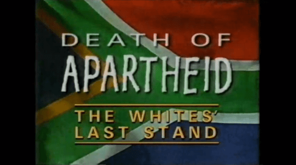 Death of Apartheid STUDIO83 News Death of Apartheid The Whites Last Stand