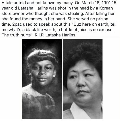 Death of Latasha Harlins A Tale Untold and Not Known by Many on March 16 1991 15 Year Old