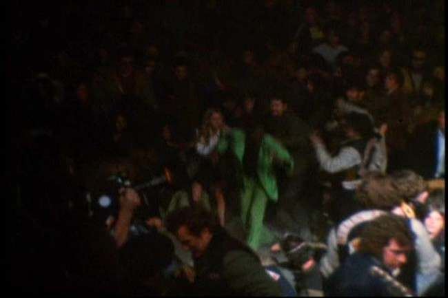 Footage during the chaos leads to the death of Meredith Hunter.