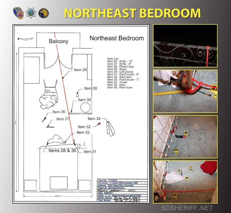 The Northeast bedroom and evidences in Rebecca Zahau's death